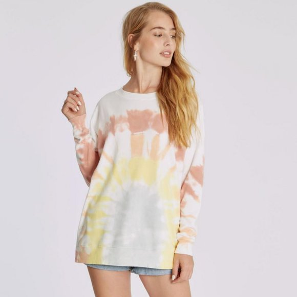 Wildfox Tops - Wildfox Roadtrip Rainbow Tie Dye Sweatshirt NWT